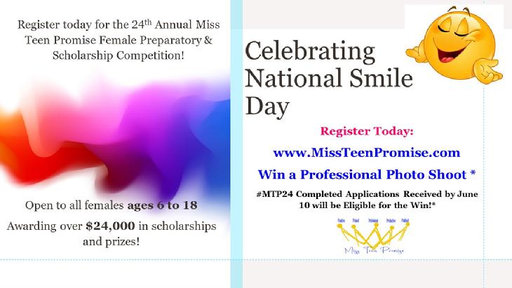 Register for the 24th Annual Miss Teen Promise Female Preparatory & Scholarship Competition!